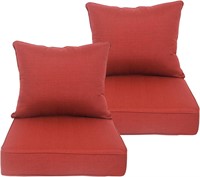 NEW $50 Chair Cushions Deep Seat, Set of 2
