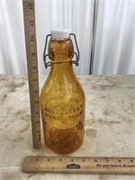 Amber Absolutely Pure Milk Thatchers Dairy Bottle