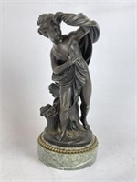 Bronze Sculpture with Marble Base