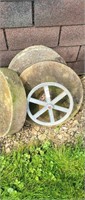 3 round stone wheels  15in. Round