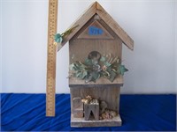 Wooden Birdhouse / Painted / Decor Only