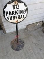 No Parking Funeral Sign