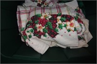 Tub of Holiday towels
