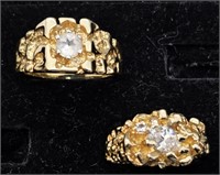 Two Men's Rings - Possibly 18K ?