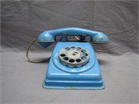 Blue 1940's Tin Toy Childrens Telephone