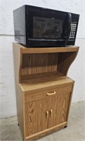 Microwave cart with microwave - Works!!!