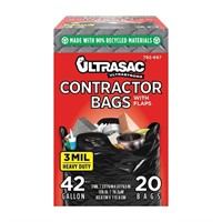 Ultrasac Contractor Bags 42 Gallon (20 PACK )