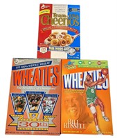 Three Collectable Cereal Boxes Cheerios Wheaties