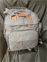 Gray Diaper Bag Backpack
