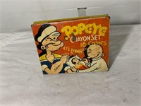 Vintage Popeye 16 color crayon set