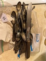 old slive plated silverware