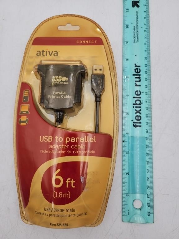 NEW Ativa USB to Parallel Adapter Cable
