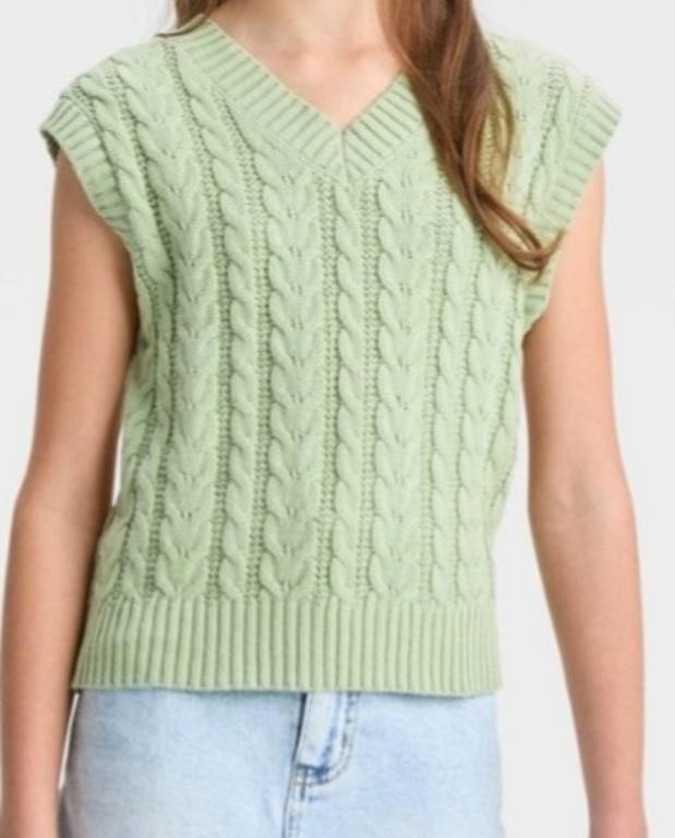 NEW Art Class Girls' Cable Knit Sweater Vest - XS