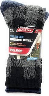 3pk Dickies Red Performance Thermal Socks A7