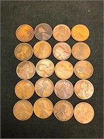 (5) 1913D & (15) 1913 Lincoln Wheat Pennies