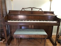 Nice Wurlitzer Console Piano with Bench