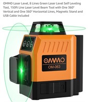 OMMO Laser Level, 8 Lines Green Laser Level