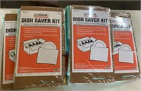 Five Uhaul Dish Saver Kits for Dish Saver Boxes