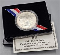2011 P US Comm Army Proof Silver Dollar