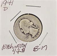 1964 D UNC Washington Silver Quarter