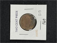1 Rare Two Cent Piece