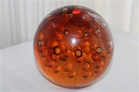 LARGE ART GLASS PAPERWEIGHT
