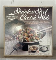 Stainless steel electric wok