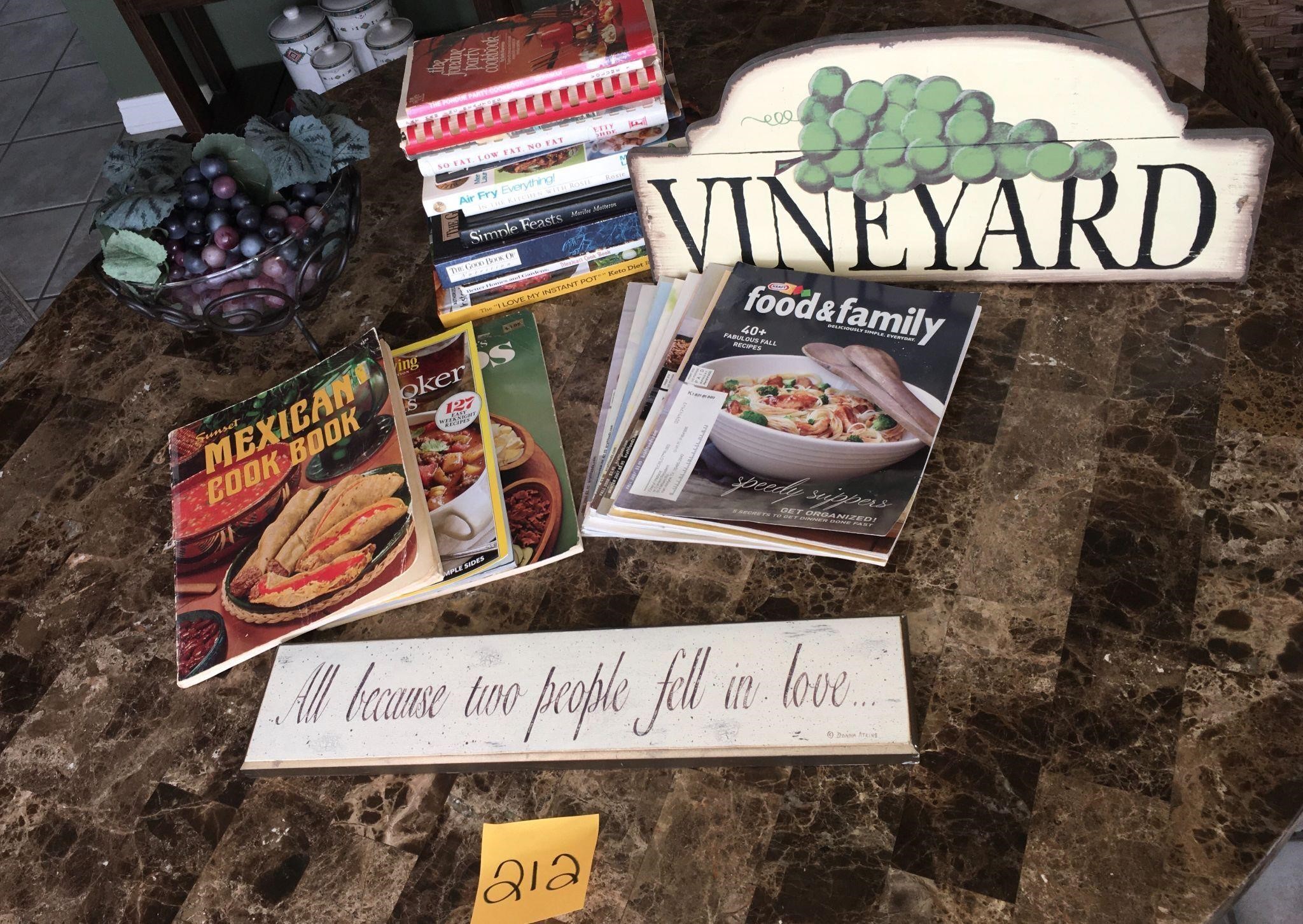 Cookbook & Sign Lot