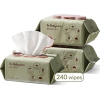 B2356  BC Babycare Baby Wipes, 80 Count x 3