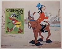 Grenada 1979 Goofy Disney Souvenir Stamp Sheet