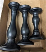 TRAY 3 PC CANDLE STICK HOLDERS