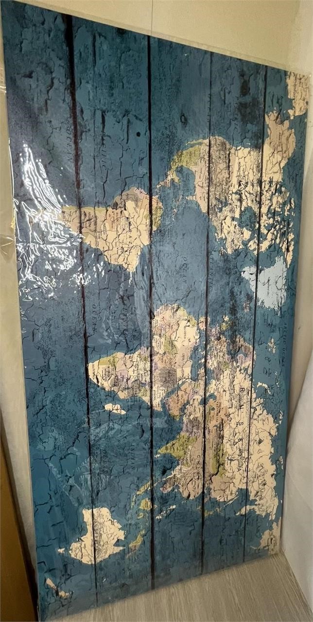 NEW $85 World Map Wall Art Canvas