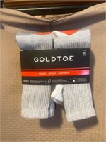 New Goldtoe men’s 6 pairs crew socks 6-12.5
