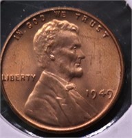 1949 CHOICE BU RED LINCOLN CENT