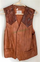 Western style men’s leather vest size 40.    1941.