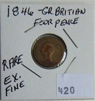 Great Britain 4-Pence .925 Silver