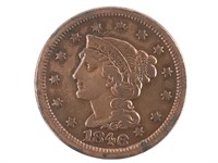 1846 Large Cent, Med Date