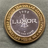 .999 Silver Luxor Las Vegas Casino Gaming Token