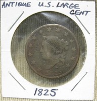 Antique US Large Cent 1825
