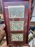 Framed Old World Maps