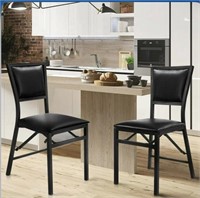 Retail $160(2)Metal Portable Folding Dining Chairs