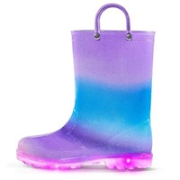 K KomForme Kids Rain Boots, Waterproof Light up