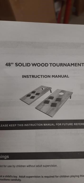 48" solid wood tournament  - wood