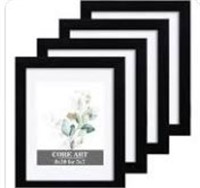 Giftgarden Black 18x24 Frame Set Of 4, Matted To