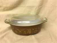 Pyrex EARLY AMERICAN Oval Casserole with Lid