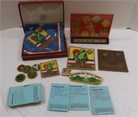 Boy Scout Mint Coll. Jamboree Coins, Badges & more