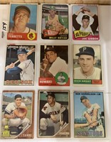 9- 1950/60’s Low grade  baseball cards