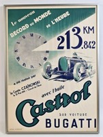 1933 Castrol & Bugatti World Speed Record Poster