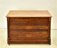 19th Century Marble Top Chest of Drawers