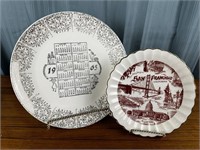 1965 Calendar Plate And Travel Plate